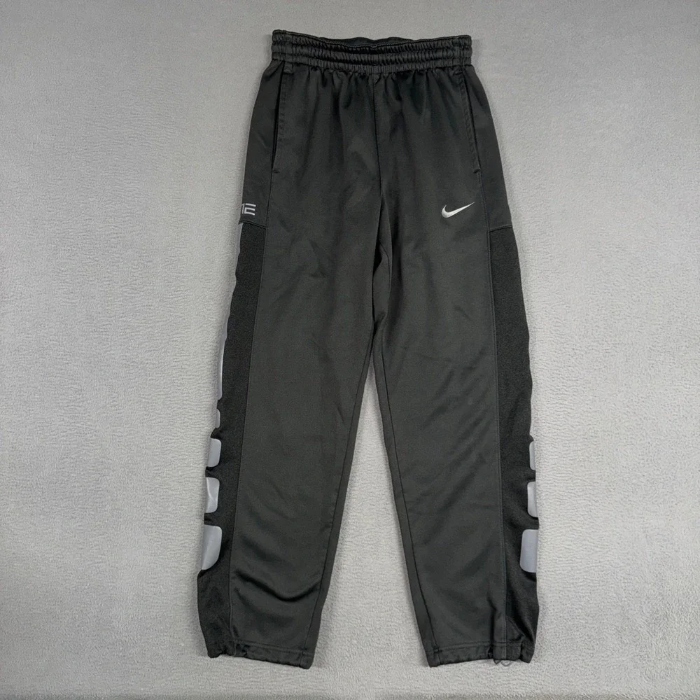 Nike Elite Therma-Fit Pants Mens Medium Grey Basketball Performance Reflective